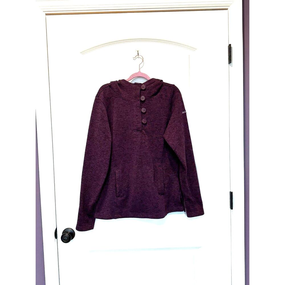 Columbia Darling Days Purple Button Hoodie Size Large